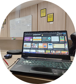 Professional video editors collaborating